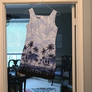 Beach print mini dress